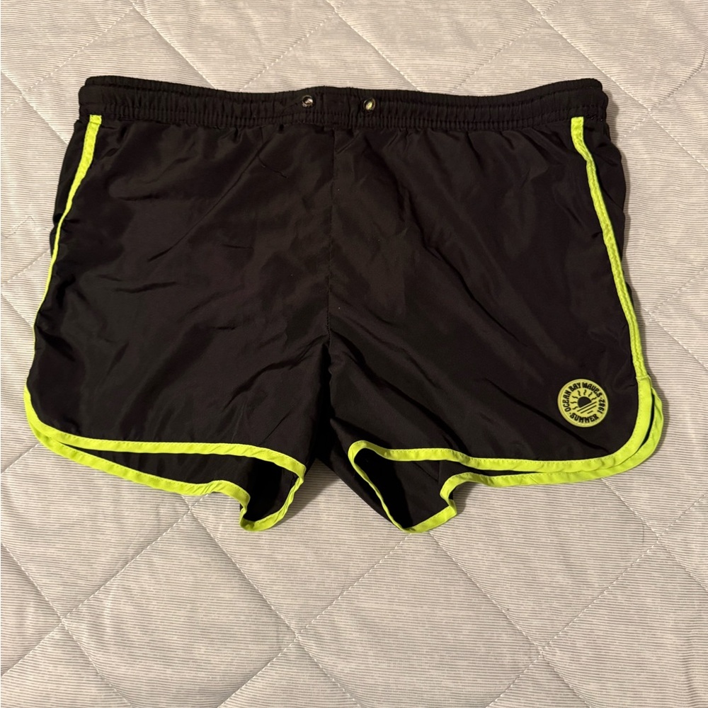 Zara Black Shorts with White Mesh Lining